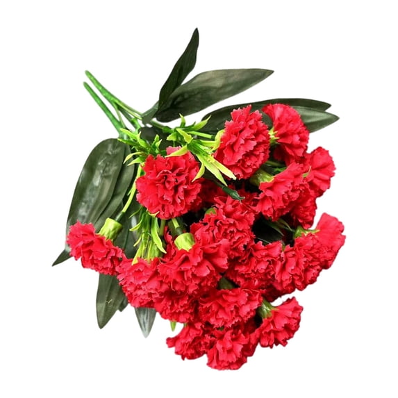 Qholemyo 3D Carnation Silk Flower Bouquet Mother's Day Gifts Party Living Room Decoration For Mom