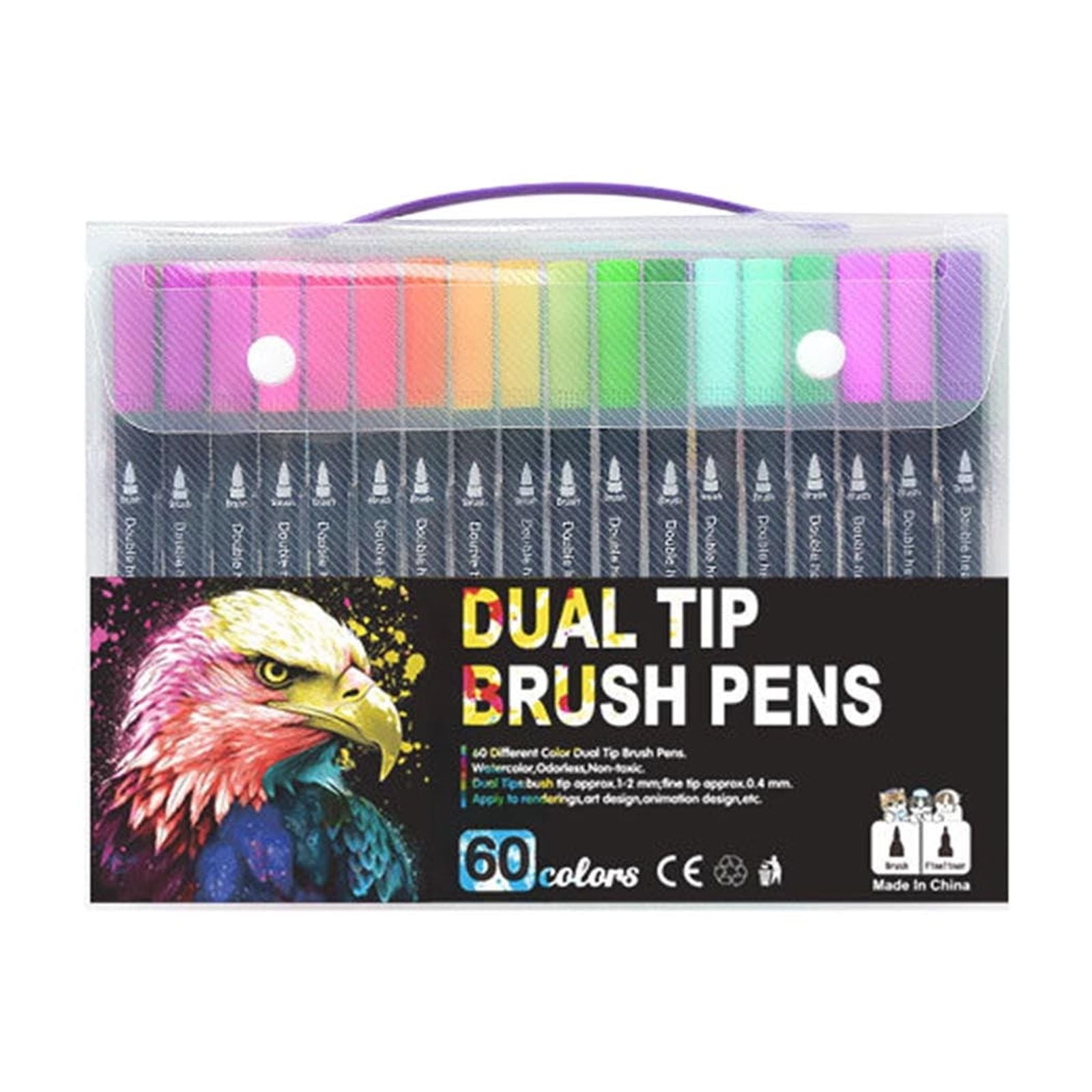 Qholemyo 3ml 24 Colors Double Line Highlighter Pens Art Supplies Color Pens For Hand Account Diy Hand Painted Crafts
