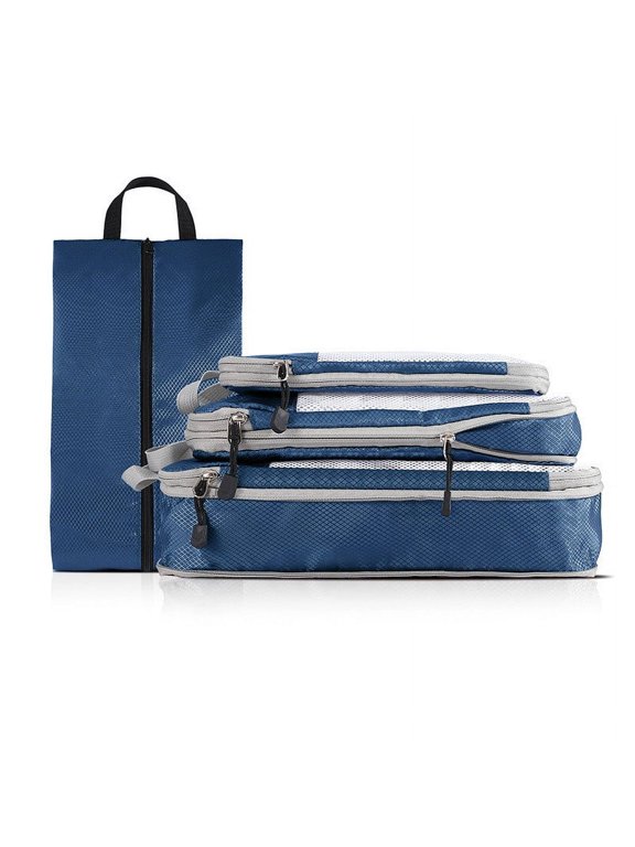 4 Pack Expandable Fabric Organizer Storage Packing Cubes For Travel Suitcase Clothes Sorting