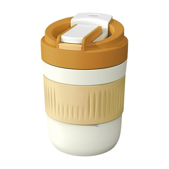 Qholemyo 400mlCute Portable Car Straw Tumbler - High-Value Macaron Color Double-Drinking Cup, nice Student Gift Cup