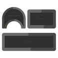 thumbnail image 1 of Qholemyo 47in 3 Piece Bathroom Mat Set Rubber Back Non Slip Super Absorbent Washable For Home Hotel Shower, 1 of 9
