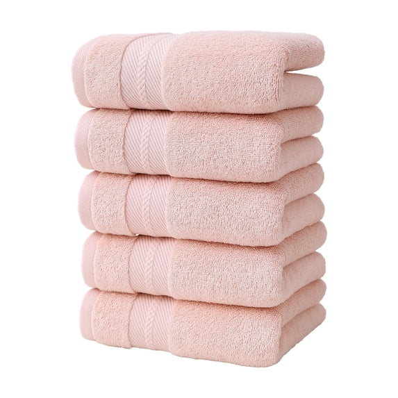 Qholemyo 5 Pcs Bath Towels Set For Bathroom Thick Soft Absorbent Towel Set Of 5 Household Wash Face Gift Towel Large Bath Towels Cotton Bath Towels