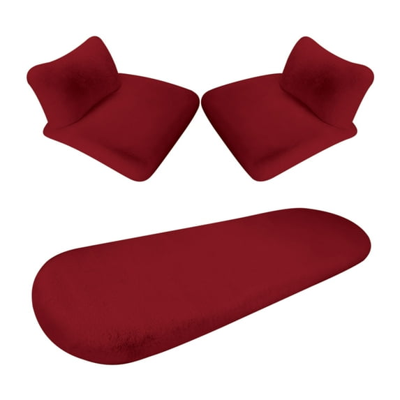 Qholemyo 5 Sets Soft Warm Faux Winter Car Front Seat Cover Plush Vehicle Seat Protector Pad With Non Slip Backing Car Accessories Seat Cushion for Car