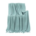 thumbnail image 1 of Qholemyo 50x72in Four-Season Knitted Throw Blanket Lightweight Warm Breathable Blanket for Picnics Outdoor Indoor Use, 1 of 4