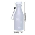 thumbnail image 1 of Qholemyo 550ml Leakproof Transparent Matte Plastic Sports Water Bottle Portable Unbreakable Outdoor Travel Gym Cup Easy To Clean And Carry, 1 of 7