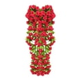 thumbnail image 1 of Qholemyo 33.4 Inch Artificial Rose Bouquet Hanging Vines Home Decor For Wall Basket Garden Party Decoration, 1 of 5