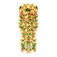 thumbnail image 1 of Qholemyo 33.4 Inch Artificial Rose Bouquet Hanging Vines Home Decor For Wall Basket Garden Party Decoration, 1 of 5