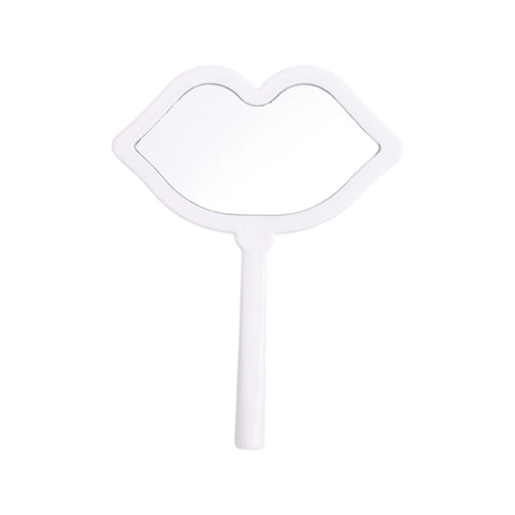 Qholemyo 6.29x4.72in Cute Lip Shape Hand Mirror Makeup Mirror Travel Essentials Gifts For Women Small Gifts For Her