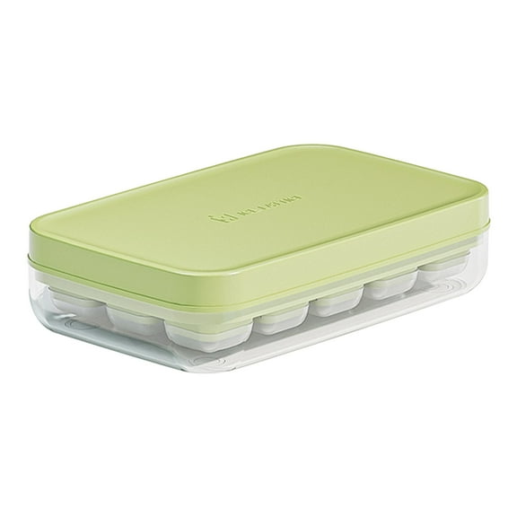 Qholemyo 6 Hole ice cubes Maker With Cover Small Refrigerator Ice Tray Easy Release Ice Lattice