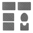 thumbnail image 1 of Qholemyo 6 Piece Whole Room Foam Bath Mat Set Non Slip Soft Toilet Rug Machine Washable Quick Dry, 1 of 8
