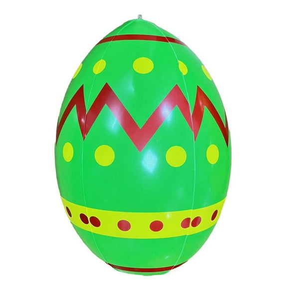 Qholemyo 60cm Large Inflatable Easter Ball Colorful Easter Eggs Style Outdoor Courtyard Party Decorations
