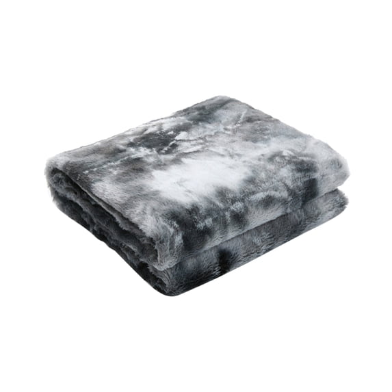 Qholemyo 63x51.2inch Warm Faux Weighted Blanket Soft Coral Fleece Double Sided Thick Throw Blanket Tie-Dyed Air Conditioning Blanket For Sofa Bed Couch