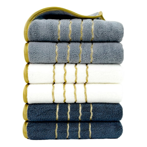 Qholemyo 6PC Towel Set Velvet Spun Highly Absorbent Soft Bath Towel Suitable For Bathroom Spa Gym Towels For Bathroom Large Bath Towels