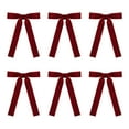 thumbnail image 1 of Qholemyo 6pc Velvet Christmas Tree Bow Decoration Wreath Bow Pink Fall Decor Christmas Bows For Wreaths Christmas Decor, 1 of 6