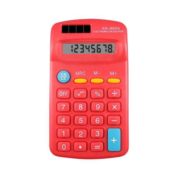 Qholemyo 8 Digit LCD Basic Calculator Mini Desktop Calculators Pocket Size For Home School Kids