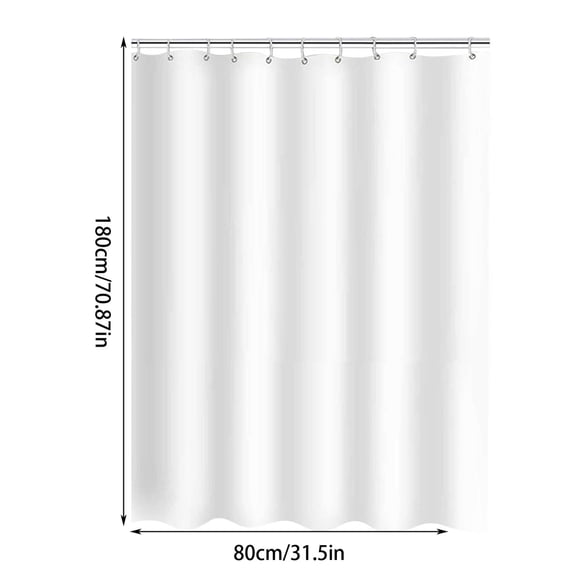 Qholemyo 80X180CM Plain Color Waterproof Thickened Polyester Bathroom Shower Curtains Bath Curtain Set Bathroom Partition Curtain Door Curtain