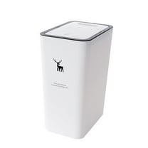 Qholemyo 8L Contactless Thickened Large Capacity Trash Can Bathroom Living Room Kitchen Trash Can Indoor Waste Bin
