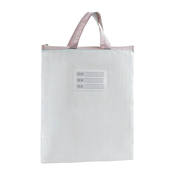 Qholemyo A3 Thick Document Bag - Transparent Plastic Folders with Pockets for Test Paper & Art Paper, A4 Compatible Storage Tote (School & Office Supplies)