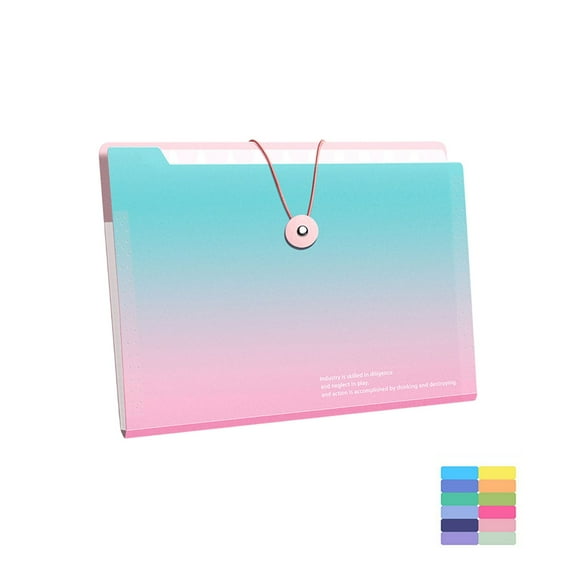 Qholemyo A4 File Bag - Accordion Style Test Paper Storage, Student Large Capacity Multi 8 Layer Folder for Document Organization