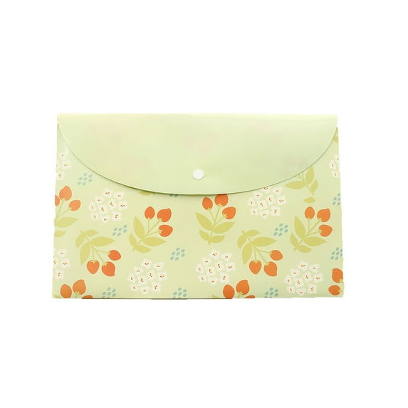 Qholemyo A4 Horizontal Waterproof File Organizer Folder Snap File Bag Document Storage Bag Office Folders For Files Protection