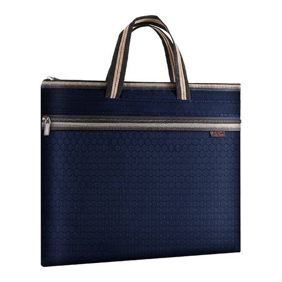 Qholemyo A4 Waterproof Men's Cloth Business Briefcase File Organizer Portable Office Data Document Folders File Bag