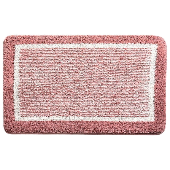 Qholemyo Absorbent Non Slip Bath Rug Machine Washable Mat For Bathroom Kitchen Living Room Bedroom Shower
