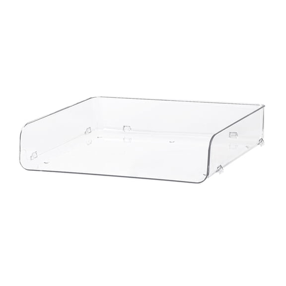 Qholemyo Acrylic Stackable File Organizer Storage Box Desktop Office Student Desk Document Folders Organizing Container