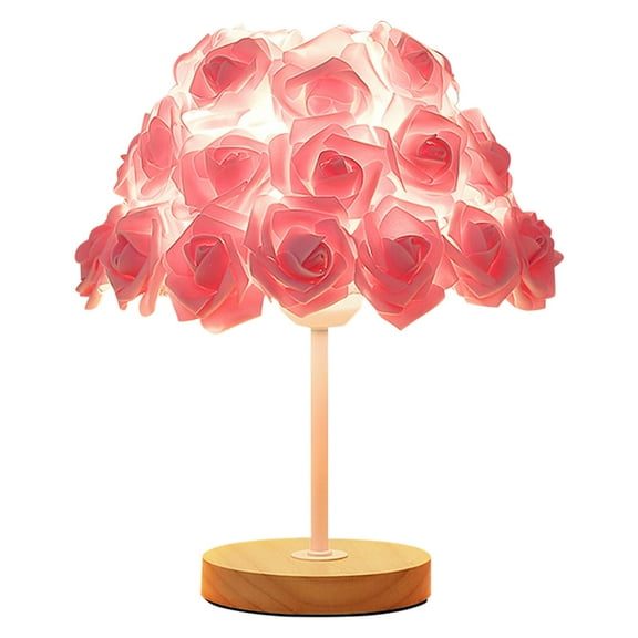 Qholemyo Adjustable flower table lamp valentine's day home decor LED lighting wedding immortal flower gift desk lamp love valentines decorations valentine's day home decor