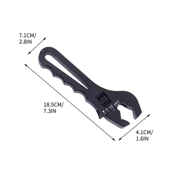 Qholemyo Aluminum Adjustable AN Wrench Hand Tools For 3AN-16AN Fittings