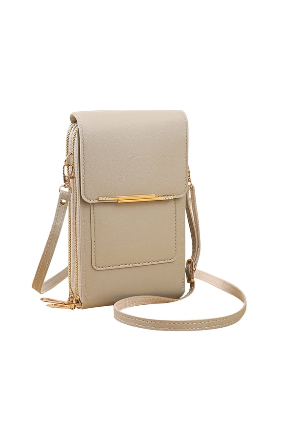 Anti Theft Leather Crossbody Purse Wallet Women Touchscreen Phone Bag