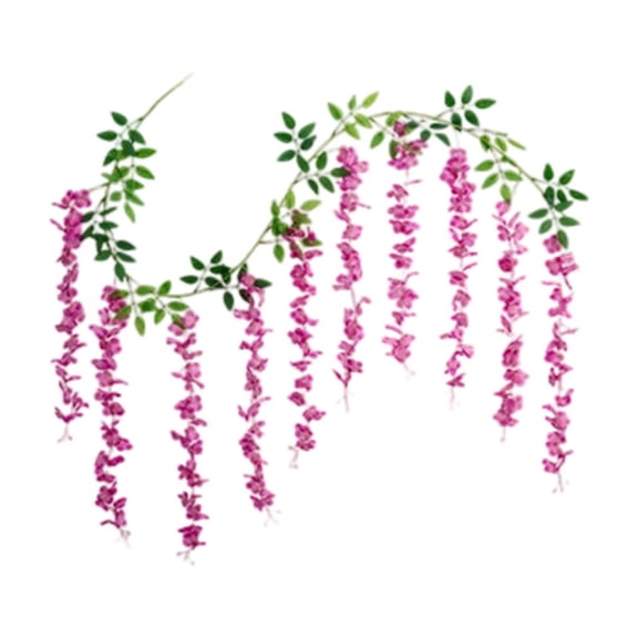 Qholemyo Artificial Wisteria Flowers Fake Vines - Twisted Plastic Flower Vines for Decorative Ceiling Decorations