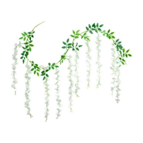 Qholemyo Artificial Wisteria Flowers Fake Vines - Twisted Plastic Flower Vines for Decorative Ceiling Decorations