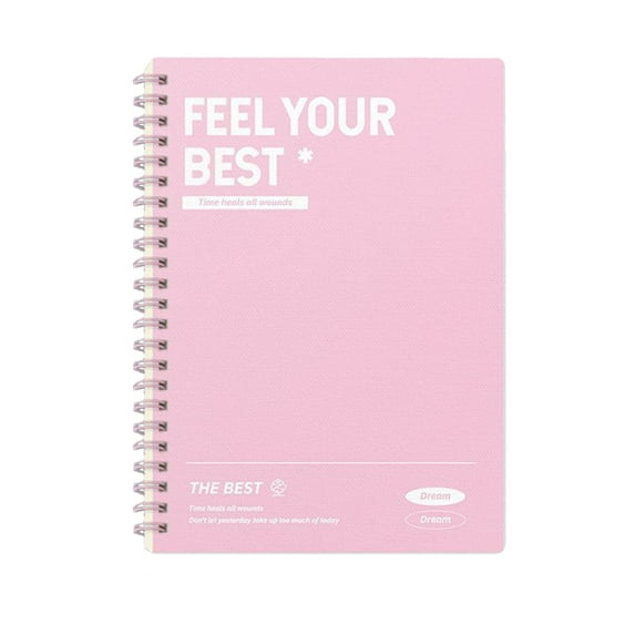 Qholemyo B5 Horizontal Thickened Spiral Notebook Excerpt with Colorful Plastic Cover, Student Notebook (Quality Paper)