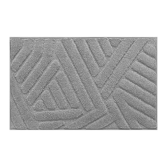Qholemyo Bathroom Rugs Non Slip Shower Mat Washable Rugs Home Decor Flocking Absorbent Floor Mat Household Restroom Thickened Toilet Quick Drying Foot Mat