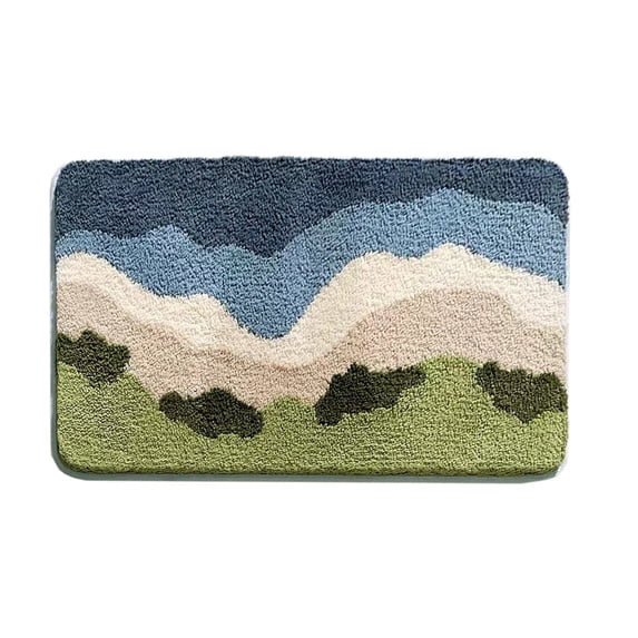 Qholemyo Bathroom Rugs Soft Absorbent With A Non-Slipss Backing 23''X15'' Bath Mat For Bathroom Kitchen And Entryway Bathroom Decor