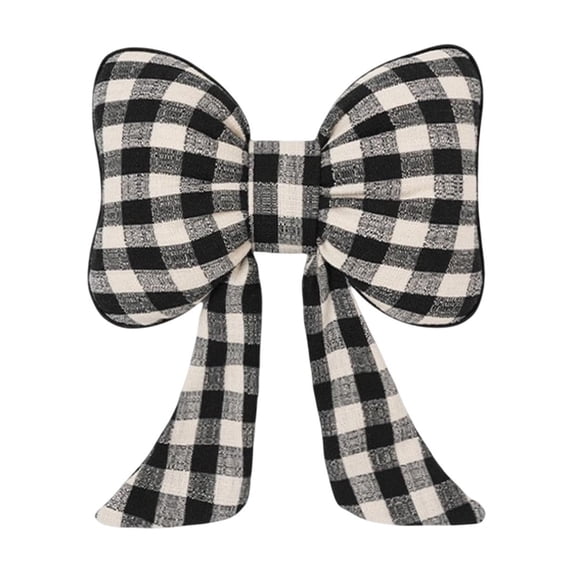 Qholemyo Bow Ribbon Decorative Throw Pillow Soft Comfortable Lumbar Support Cushion For Sofa Office Chair