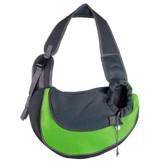 Qholemyo Breathable Mesh Small Pet Sling Carrier - Adjustable Padded Strap With Front Pouch, Shoulder Sling Bag For Dogs & Cats, Pet Carrier Bag