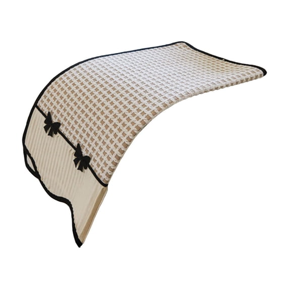 Qholemyo Butterfly Edge Thickened Warm Winter Sofa Seat Cushion Straight Rows Fixed Non Slip Sofa Cover Decorative Chair Pad