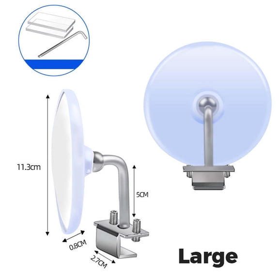 Qholemyo Car Assisted Reversing Rearview Mirror Stainless Steel Wide-angle Side View Mirror Car Accessories Blind Point Reduction