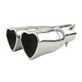 thumbnail image 1 of Qholemyo Car Modified Tail Throat Tail Throat Out Of Two Double Pipe Heart-shaped Exhaust Pipe Car Exhaust Tip For Decoration, 1 of 4