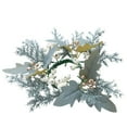 thumbnail image 1 of Qholemyo Christmas Candlestick Wreath with White & Red Pines Cones and Branches - Ideal Green Plant Decoration for Candle Centerpiece, 1 of 5