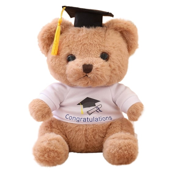Qholemyo Class Of 2026 Graduation Bear Doll With Hat Plush Toy Graduation Gifts Commemorative Decor