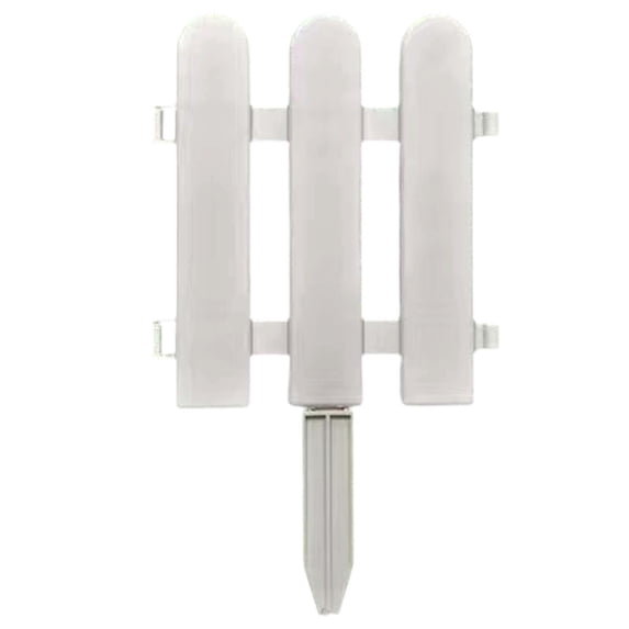 Qholemyo Classic White Plastic Picket Fence No Dig Fence Panels For Lawn And Yard Decoration
