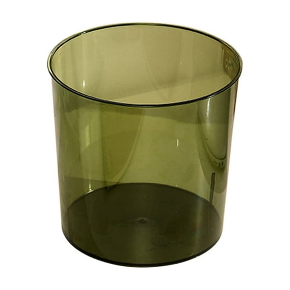 Qholemyo Clear Plastic Small Desktop Trash Can Countertop Trash Can For Office Dresser Indoor Bathroom Trash Can Office Waste Bin