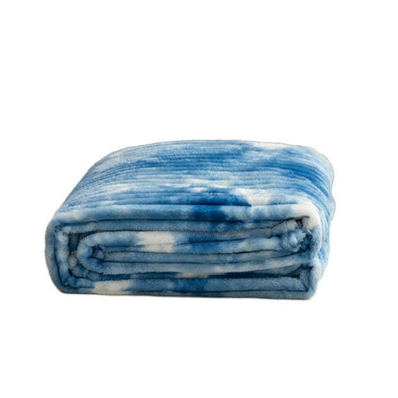 Qholemyo Comfortable And Breathable Printed Drawstring Scandinavian Tie-type Flannel Velvet Throw Blanket Office Air Conditioning Blanket