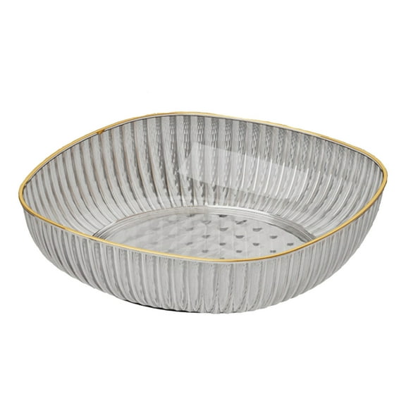 Qholemyo Commercial Acrylic PC Fruit Platter Small Snack Serving Bowl Hotel KTV Plastic Serving Trays Food Serving Tray Fruit Tray