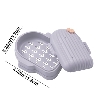 Qholemyo Compact Portable Soap Box With Drainage Tray Soap Container For Bathroom Travel And Kitchen Strong Plastic Material Easy To Clean And Store Bar Soap Case