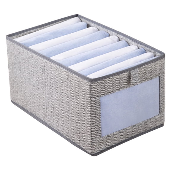 Qholemyo Compartment Foldable Washable Wardrobe Clothes Organizer With Handle With Clothes Storage Organizer Closet Storage
