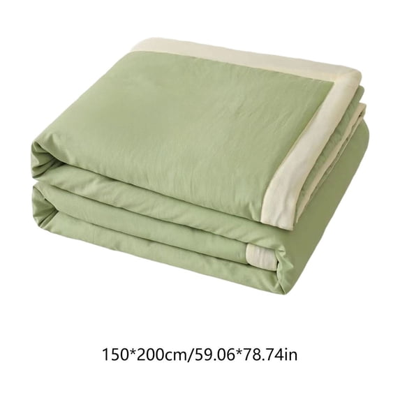 Qholemyo Cooling Comforter Double Layer Yarn Cotton Comforter Thin Quilt Lightweight Summer Bedding Washable Cool Feeling Quilt Core