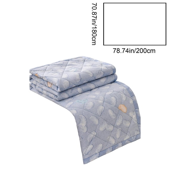 Qholemyo Cooling Comforter Heart Feather Print Light Quilt Summer Bedding Washable Couch Blanket Breathable For Nap